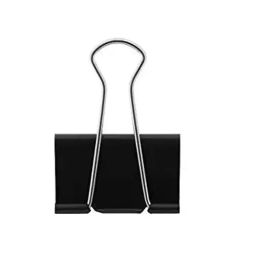 Worldone Paper Binder Clip Steel and Plastic Black Size 51 mm, WPS051-44