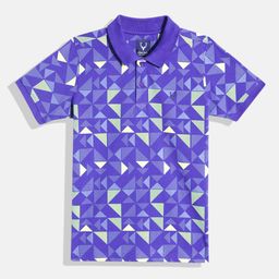 Allen Solly Junior Boys Geometric Printed Polo Collar T-Shirt-image-62