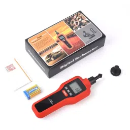 generic Real Instruments Digital Non Contact & Contact Laser Rotating Speed 2 in 1 Red & Black, HT-522 image 4