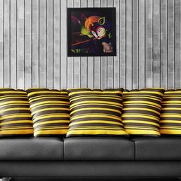 eCraftIndia Black Krishna Playing Flute UV Wall Art-image-31