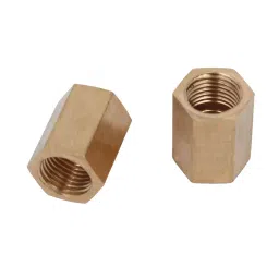 Generic 6.35 mm (1/4 inch) Brass Rod Coupling-Pack of 2-99