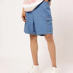 Kook N Keech Men Urban Edge Cargo Denim Shorts-picture-24