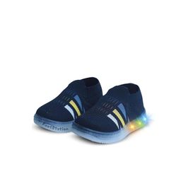 FootStation Boys Navy Blue Canvas Slip-On Sneakers-image-98