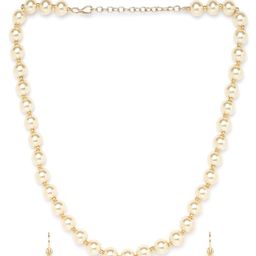 Anouk White Gold Plated Pearls Jewellery Set-picture-6