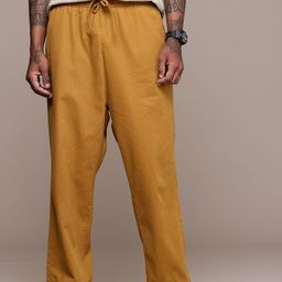 The Roadster Life Co. Men Baggy Fit Pure Cotton Trousers-image-68