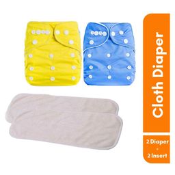 Fantasy India Diaper Nappies With Wet-Free Inserts for Babies (5 Layer Insert Pad For Cloth Diapers) - Assorted-12