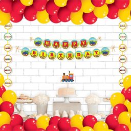 Untumble Train Theme Birthday Decoration Kit for House Parties Pack of 24-image-68