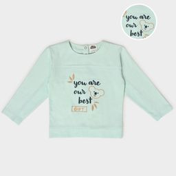 Mi Arcus 70% Cotton 30% Polyester Full Sleeves You are the Best Gift Text EmbroideredWinter Wear Sweatshirt -Sky Blue-picture-3