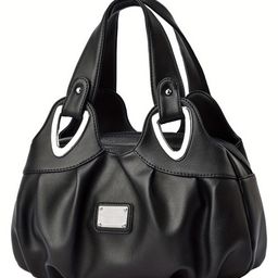 SYGA Women's Printed PU Leather Hobo Bag, Multiple Colors and Patterns, Crossbody Shoulder(BLACK)-30