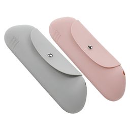COZY VIBES Magnetic Closure Silicone Brush Holder Makeup Brush Case Storage Bag for Travel Makeup Brushes - PACK OF 1 - COLOR MAY VARY-25