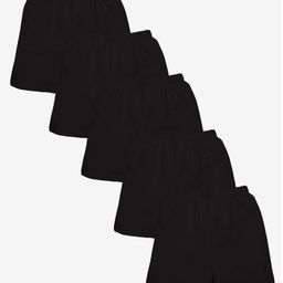 Kiddopanti Pack Of 5 Solid Cycling Shorts - Black-24