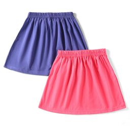 Tiara Cotton Jersey Pack Of 2 Solid Skirts - Blue & Pink-image-14