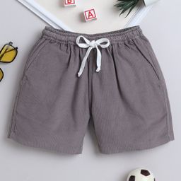 BAATCHEET Cotton Corduroy Solid Shorts - Grey-image-84