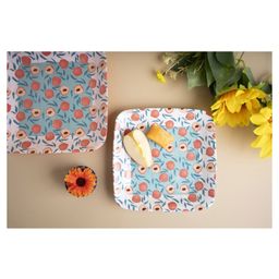 Superware Melamine Kids Snack Plate 7.5"Peach -Blue (Set Of 2)-12