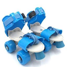FUNVERSE Adjustable Inline Roller Skates for Kids Girls Age 515 | Beginner-Friendly Skating Shoes with Front Brake & Polyurethane Wheels | Skates for Boys & Girls 5+ Years (Blue, Size 515 UK)-0