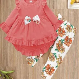 Bhoolku Girls Long Sleeves Tunic With Leggings-image-91