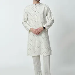 AMBI Men Printed Thread Work Kurta-picture-11