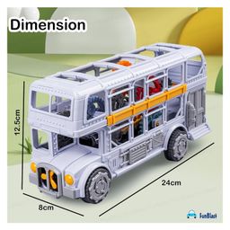 FunBlast Double Decker Bus Toy with Flashing Light and Sound1 Pc Random Color image 3