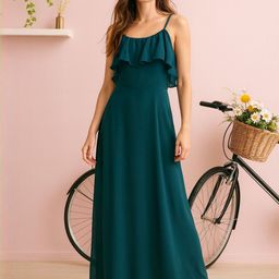 HERE&NOW Ruffled Georgette A-Line Maxi Dress-picture-0