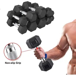 HackerX Hexagon Fixed Weight Dumbbell - 15Kg image 3