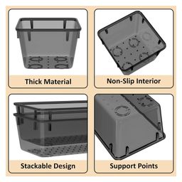 JD FRESH Set of 25 Unbreakable Drawer Organizer Drawer Organizer - Transparent Black image 4