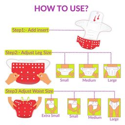 Fantasy India Diaper Nappies With Wet-Free Inserts for Babies (5 Layer Insert Pad For Cloth Diapers) - Assorted image 5