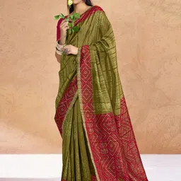 KALINI Striped Printed Block Print Saree-26