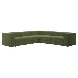 ikea jättebo Modular corner sofa, 6 seat, Samsala dark yellow-green-picture-27