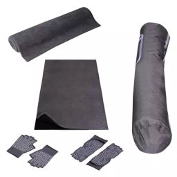 Allextreme Standard Size and Grey Color Anti-Slip Yoga Kit for Gym Workout, Pilates, Meditation & Flooring Exercise, EXYMGK4-image-38