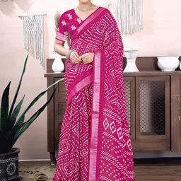 KALINI Zari Bandhani Saree-image-49