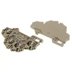 RS PRO Double Level Terminal Block Grey 2.5 mm² Double-Level Spring Clamp Termination, 7637438-31