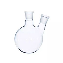 RELIGLAS 20 L Side Neck At Angle Two Neck Round Bottom Flasks, 02.351A.46-11