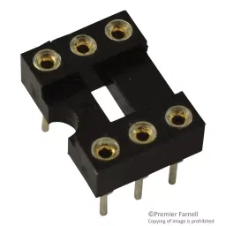 MULTICOMP PRO IC Sockets DIP SOCKET, 6POS, 2.54MM, TH, SPC15560 (Pack of 5)-65