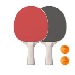 PONGORI By Decathlon Set of 2 Durable Bats + 3 Table Tennis Balls Kits-14