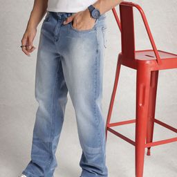 WROGN Men Bootcut Heavy Fade Stretchable Jeans-picture-3