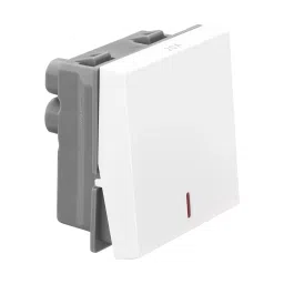 Legrand Switch with Indicator Allzy 20 Amp 1 Way 2 Module Glossy White, 6811 13 (Pack of 10 Pcs) image 2
