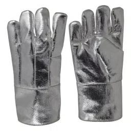 GENERIC Heat & Fire Resistant Hand Gloves Aluminium Silver (14 inch) 355.6 mm-picture-6