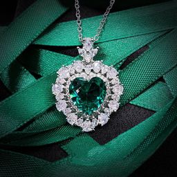 Designs & You Silver-Plated Cubic Zirconia Studded Contemporary Pendants with Chains-57