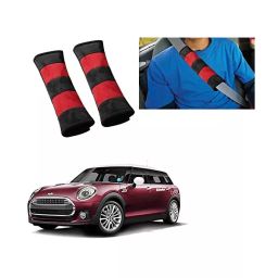Auto Pearl Seat Belt Cushion (Pack of 2, Black, Red) Compatible for Mini Clubman-image-51