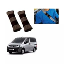Auto Pearl Seat Belt Cushion (Pack of 2, Brown Black) Compatible for Nissan Evalia-image-9