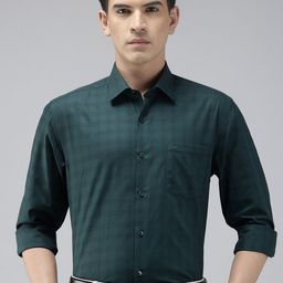 Arrow Manhattan Slim Fit Tartan Checks Textured Pure Cotton Formal Shirt-picture-42