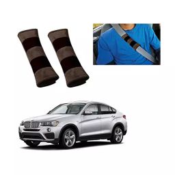 Auto Pearl Seat Belt Cushion (Pack of 2, Brown Black) Compatible for BMW X4-image-68