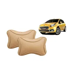 Auto Pearl Beige Dots CV Car Neck Rest Pillow Compatible for Fiat Punto Evo-image-15