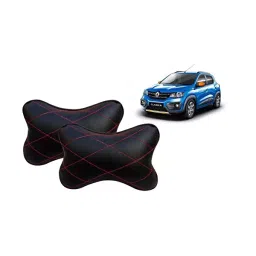 Auto Pearl Black Red CV Car Neck Rest Pillow Compatible for Renault KWID Climber-41