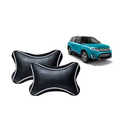 Auto Pearl Black Dots CV Car Neck Rest Pillow Compatible for Maruti Suzuki Grand Vitara-37
