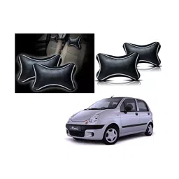 Auto Pearl Black Dots CV Car Neck Rest Pillow Compatible for Daewoo Matiz-14