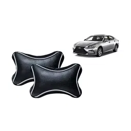 Auto Pearl Black Dots CV Car Neck Rest Pillow Compatible for Lexus ES-image-45