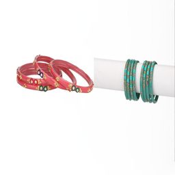 SOMIL Women Set of 2 Traditional Glass Bangles-image-60