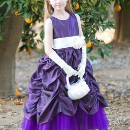 FAIRY DOLLS Girl's Bow Details Satin Gown Knee Length Dress-image-16