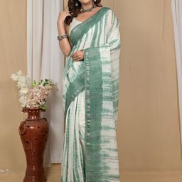 DipDiya Tie and Dye Pure Cotton Taant Saree-image-79